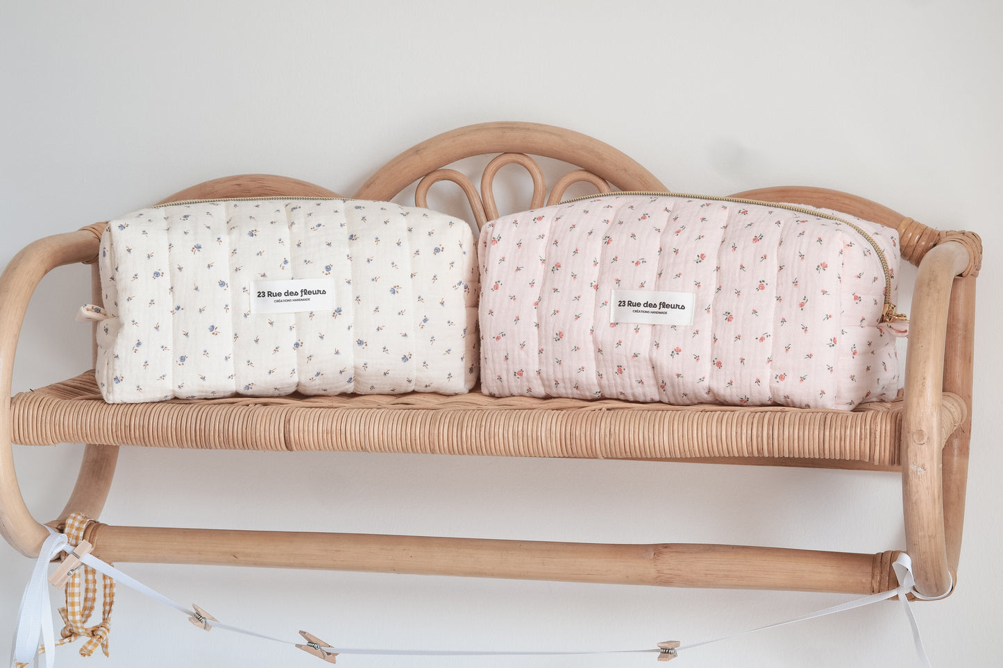 Trousse baby blue flower