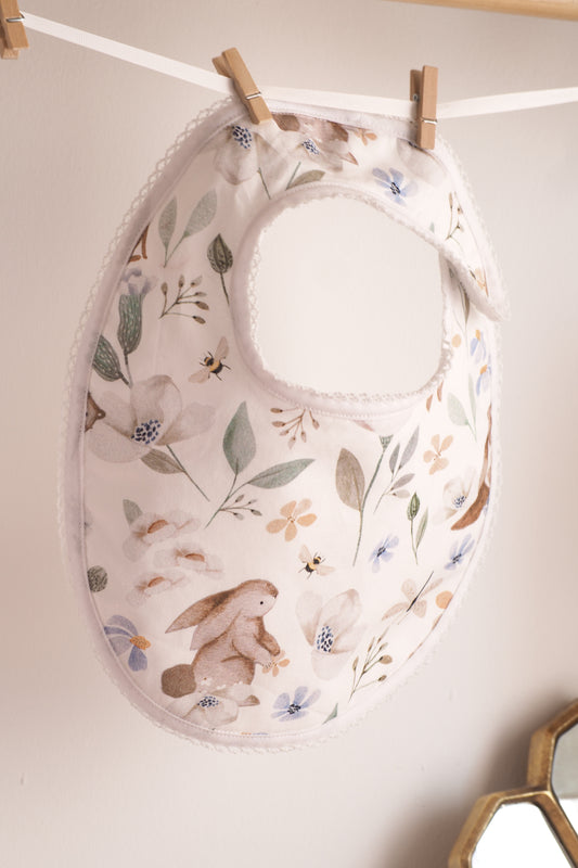 Bavoir rond Bloom and bunny
