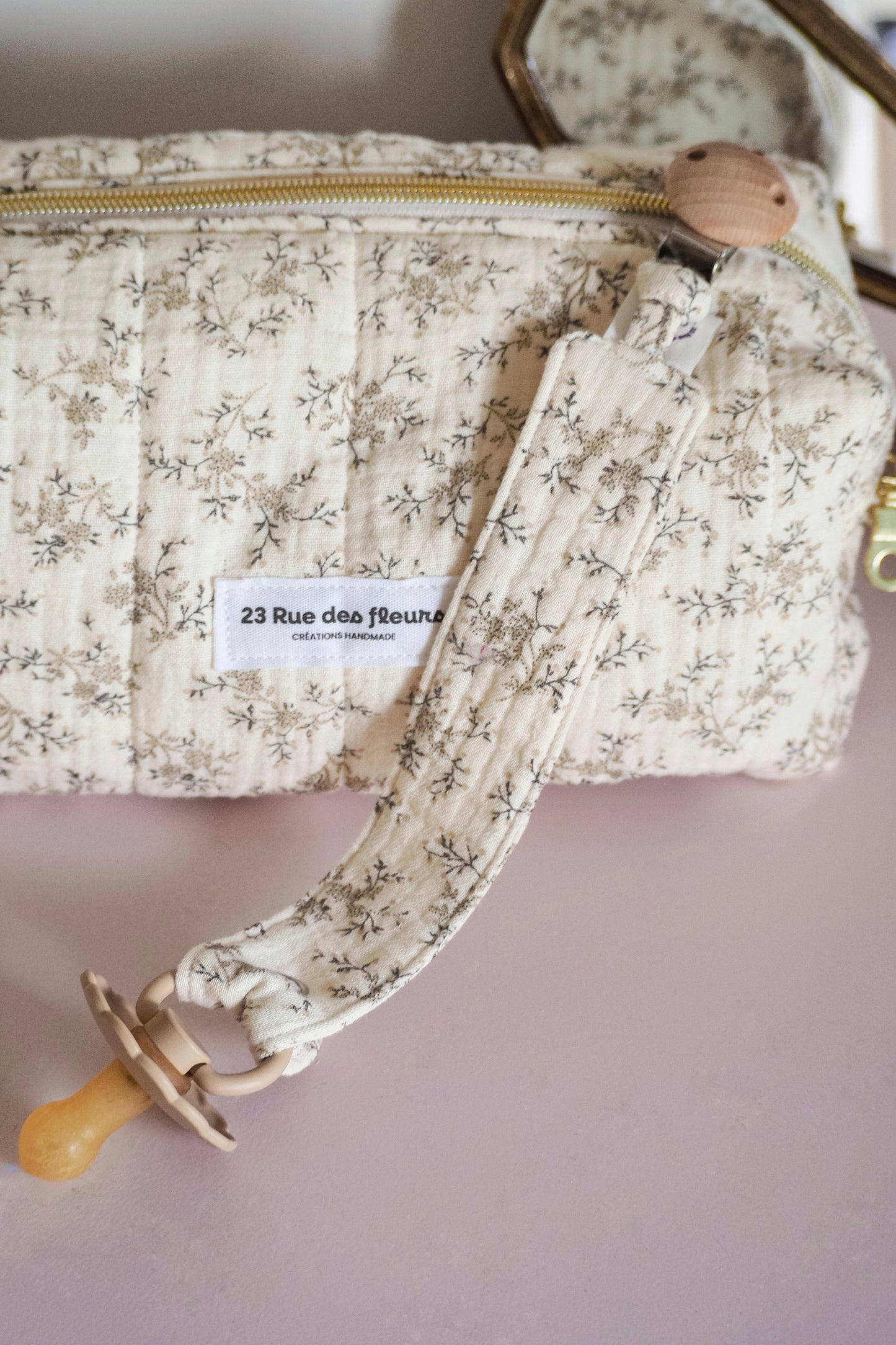 Attache tétine personnalisable - Verveine