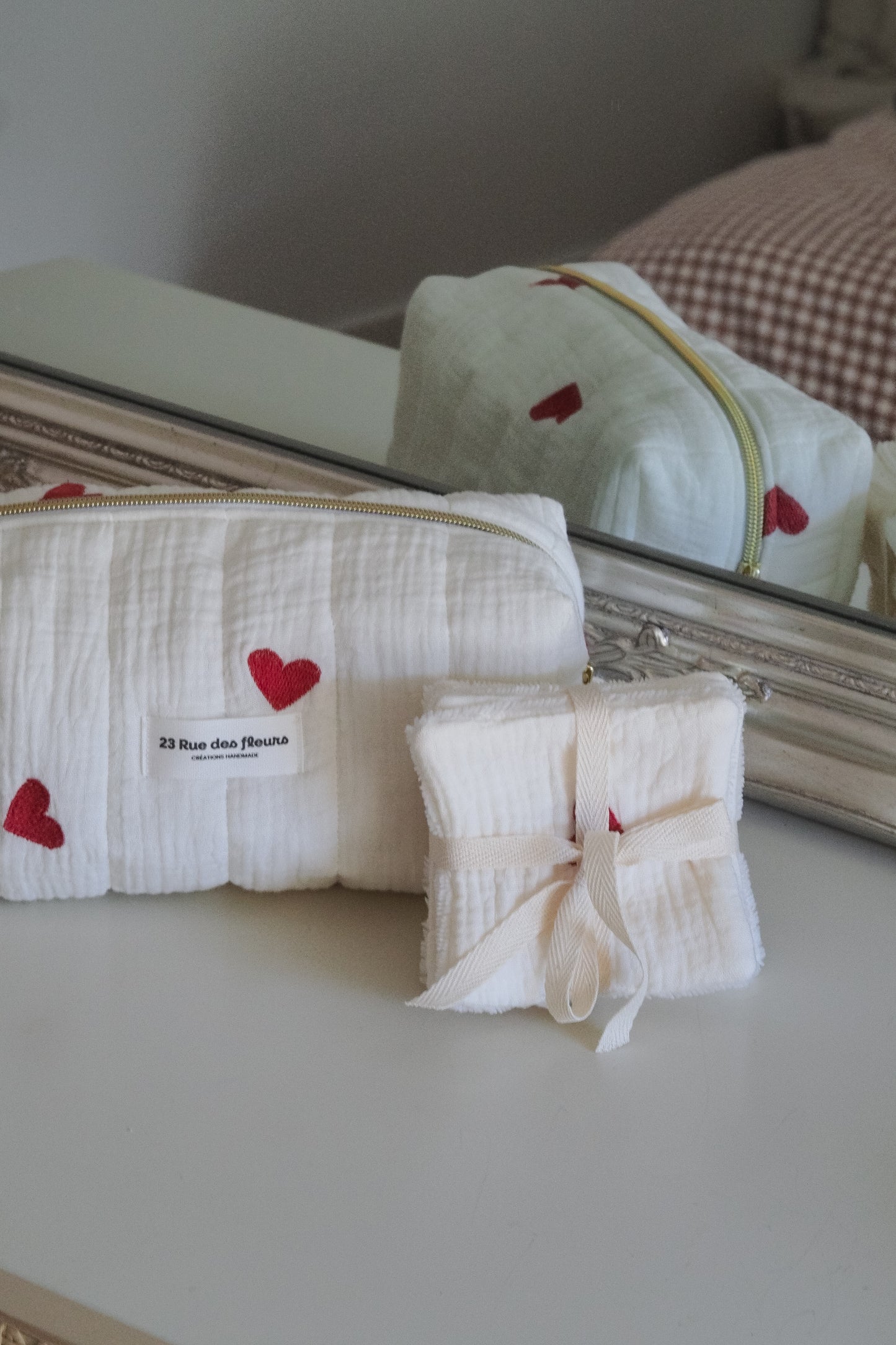 Lot de 5 cotons réutilisables Coeur à Coeur