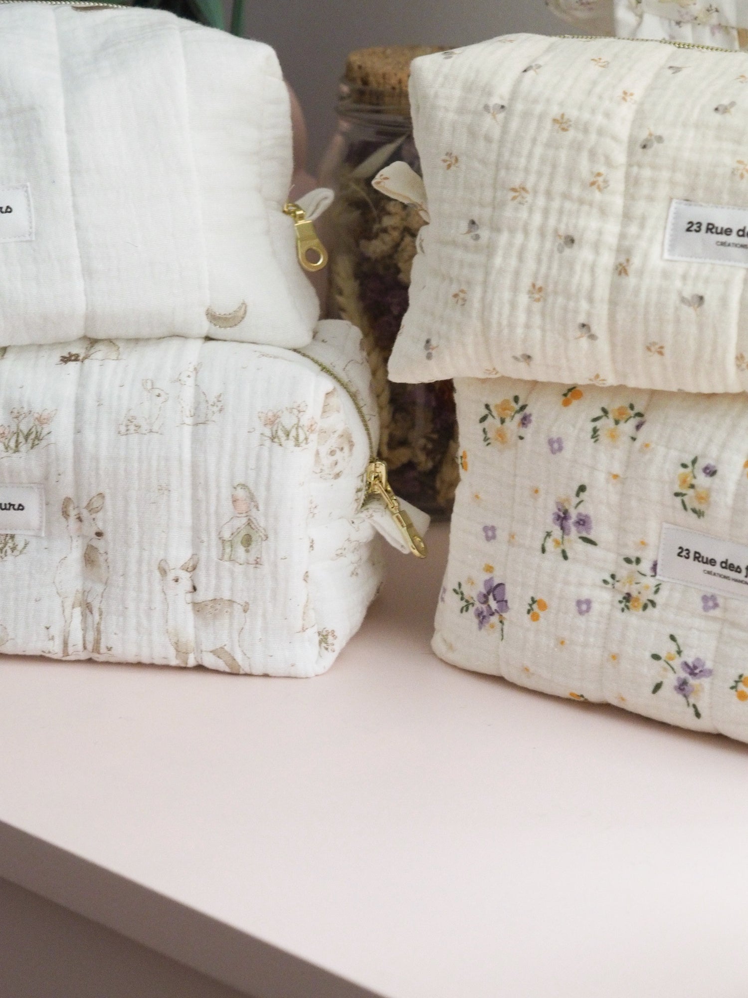 Les trousses en gaze de coton
