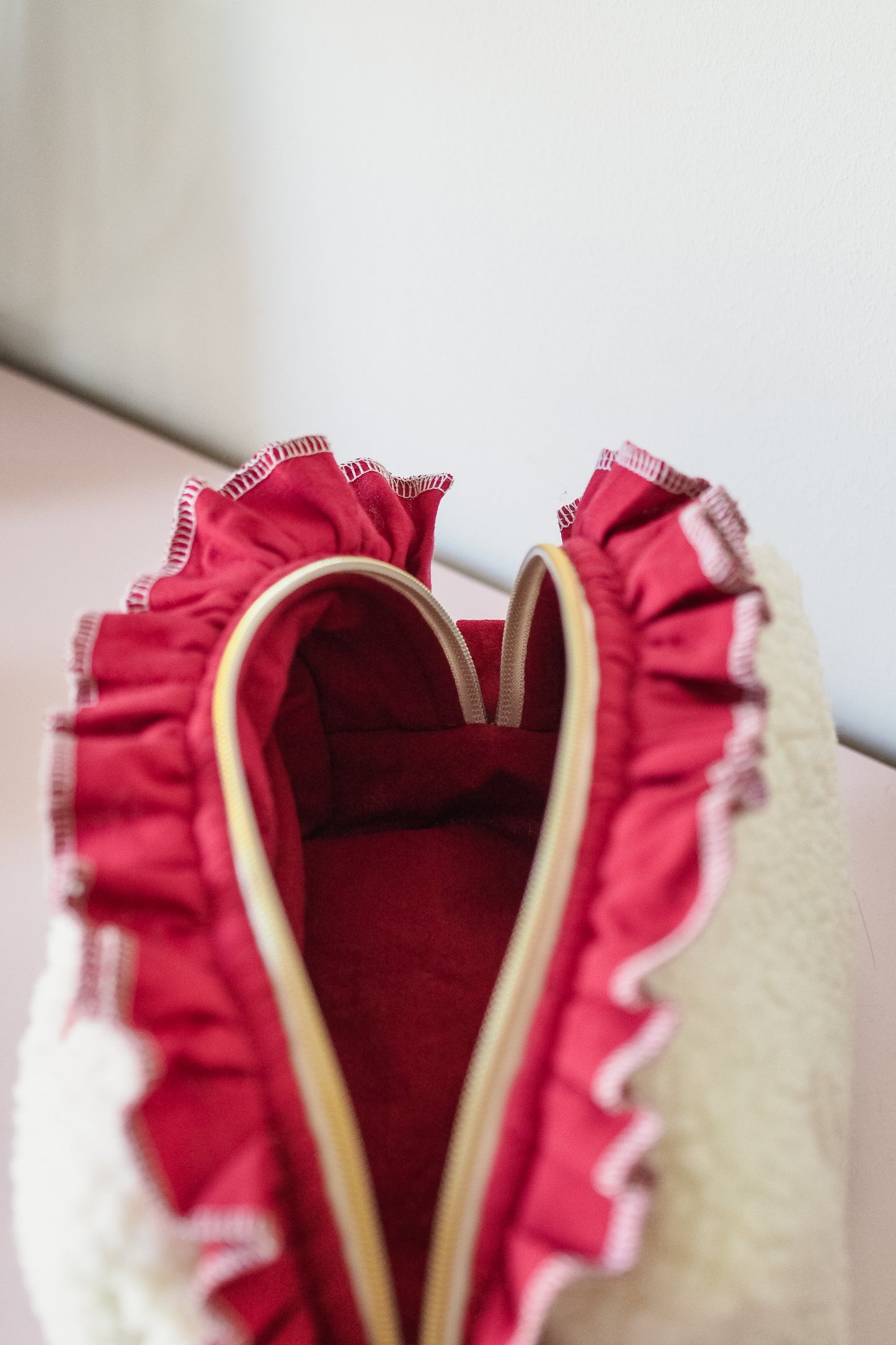 Trousse nuage de cerise avec volant