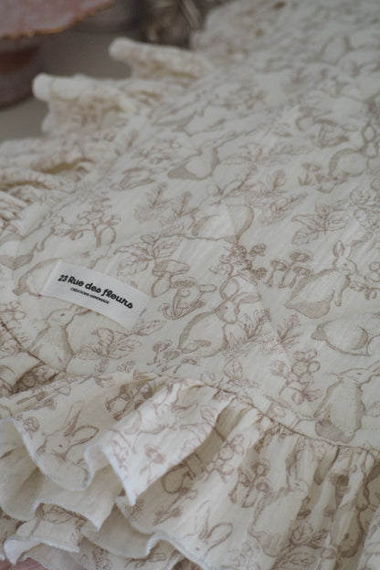 Couverture Bébé à Volants Autumn Forest beige