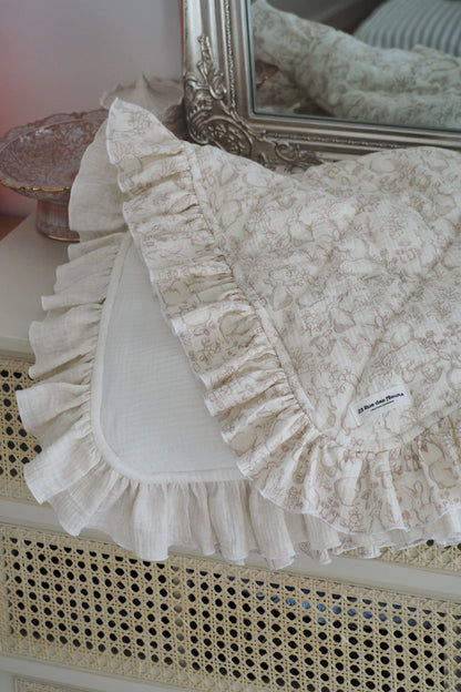 Couverture Bébé à Volants Autumn Forest beige