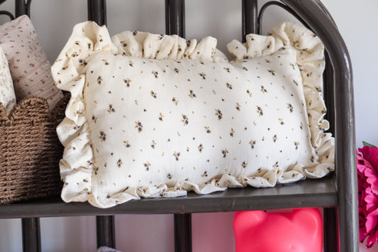 Coussin Small Black Flowers