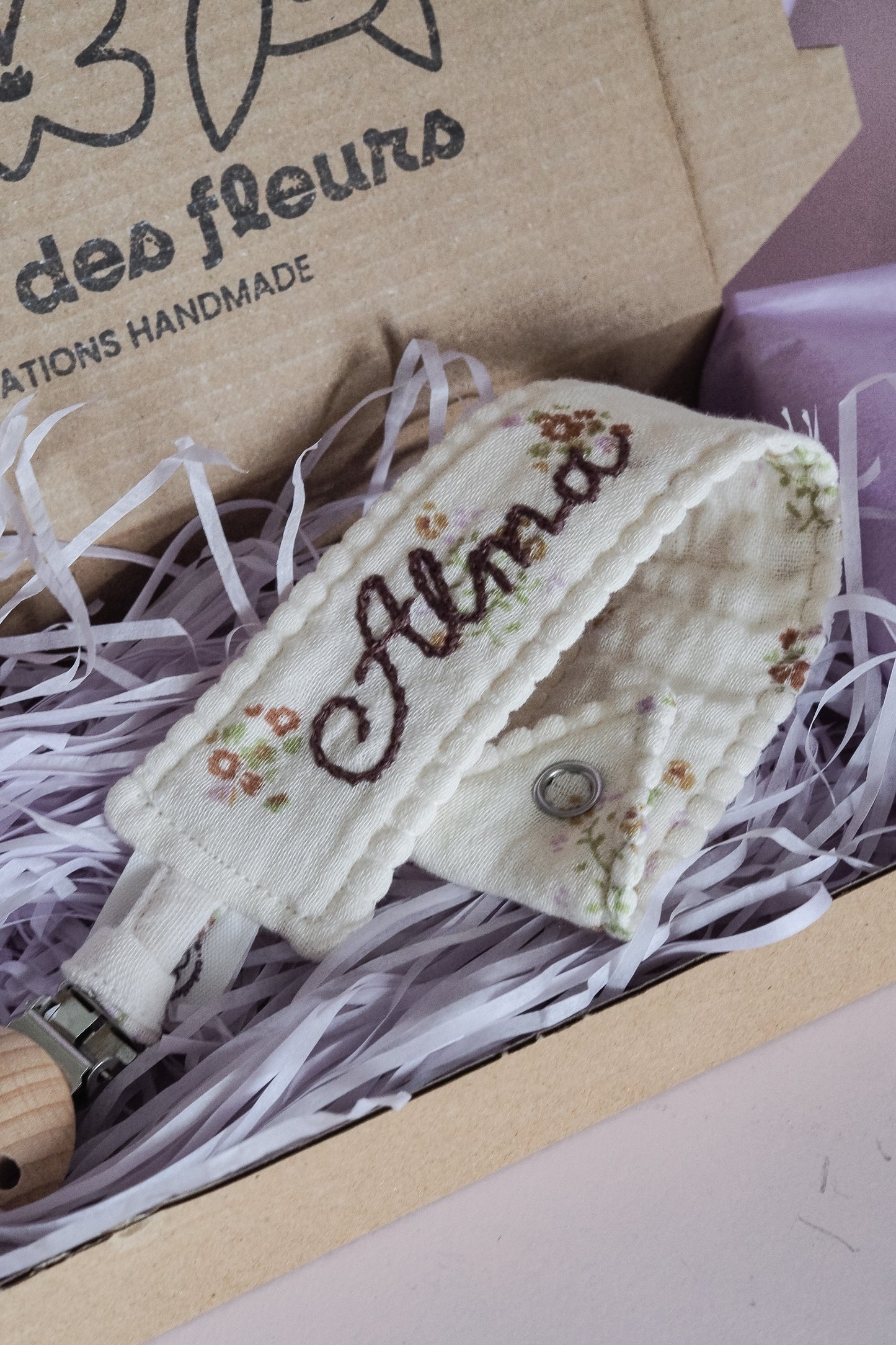 Attache tétine - Natural Flower