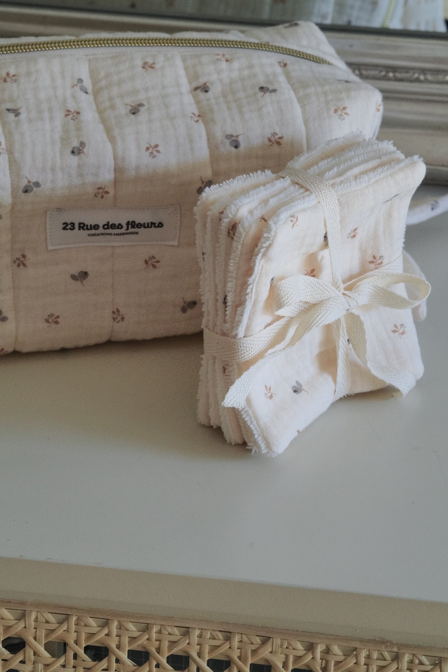 Lot de 5 cotons réutilisables Olive