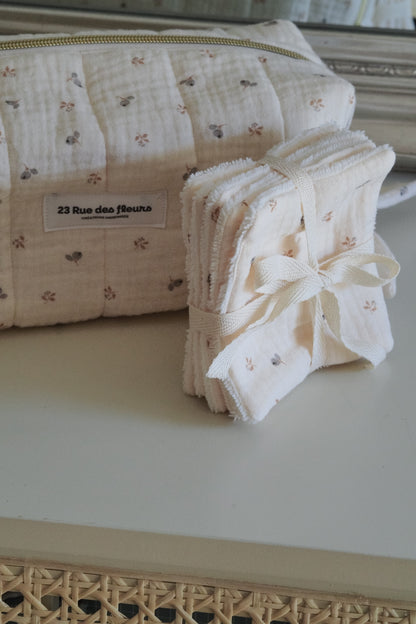 Lot de 5 cotons réutilisables Olive