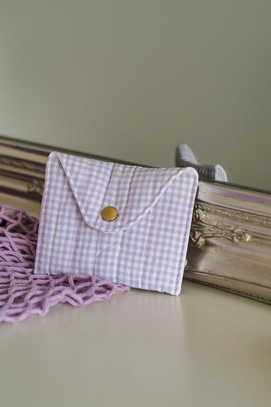 Pochette enveloppe vichy Lila