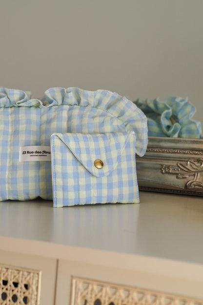 Pochette enveloppe vichy sorbet