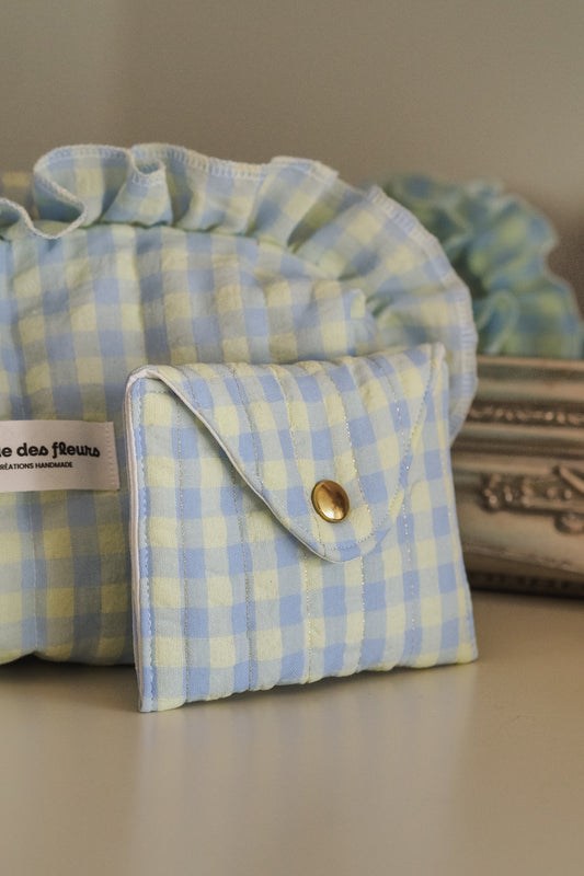 Pochette enveloppe vichy sorbet