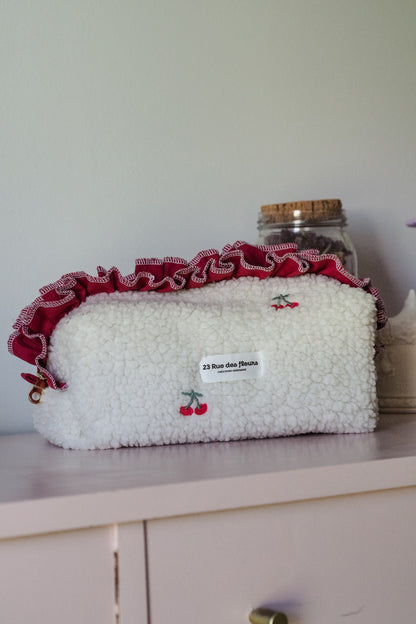 Trousse nuage de cerise avec volant