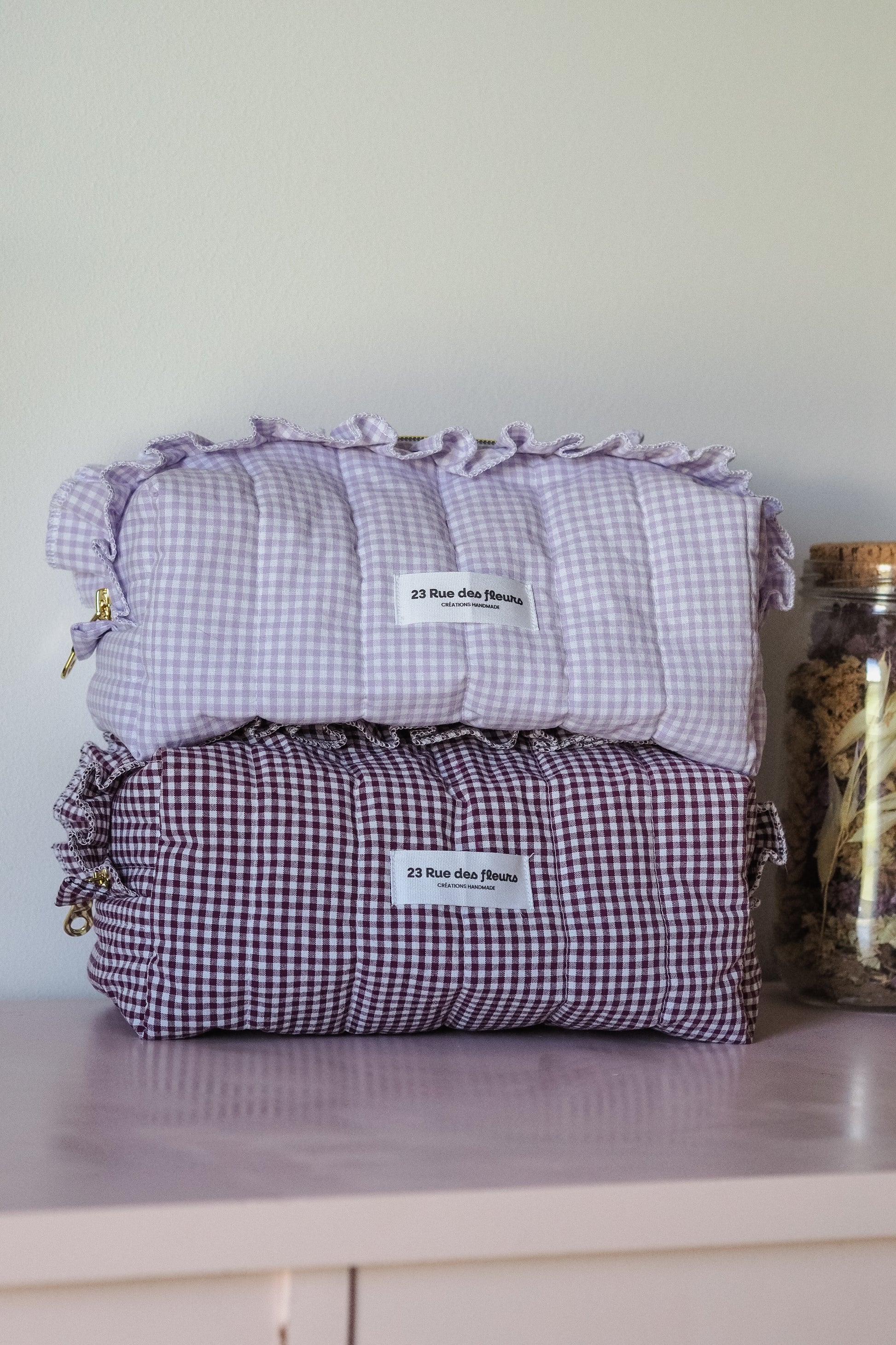 Trousse_vichy_Lila et Prune