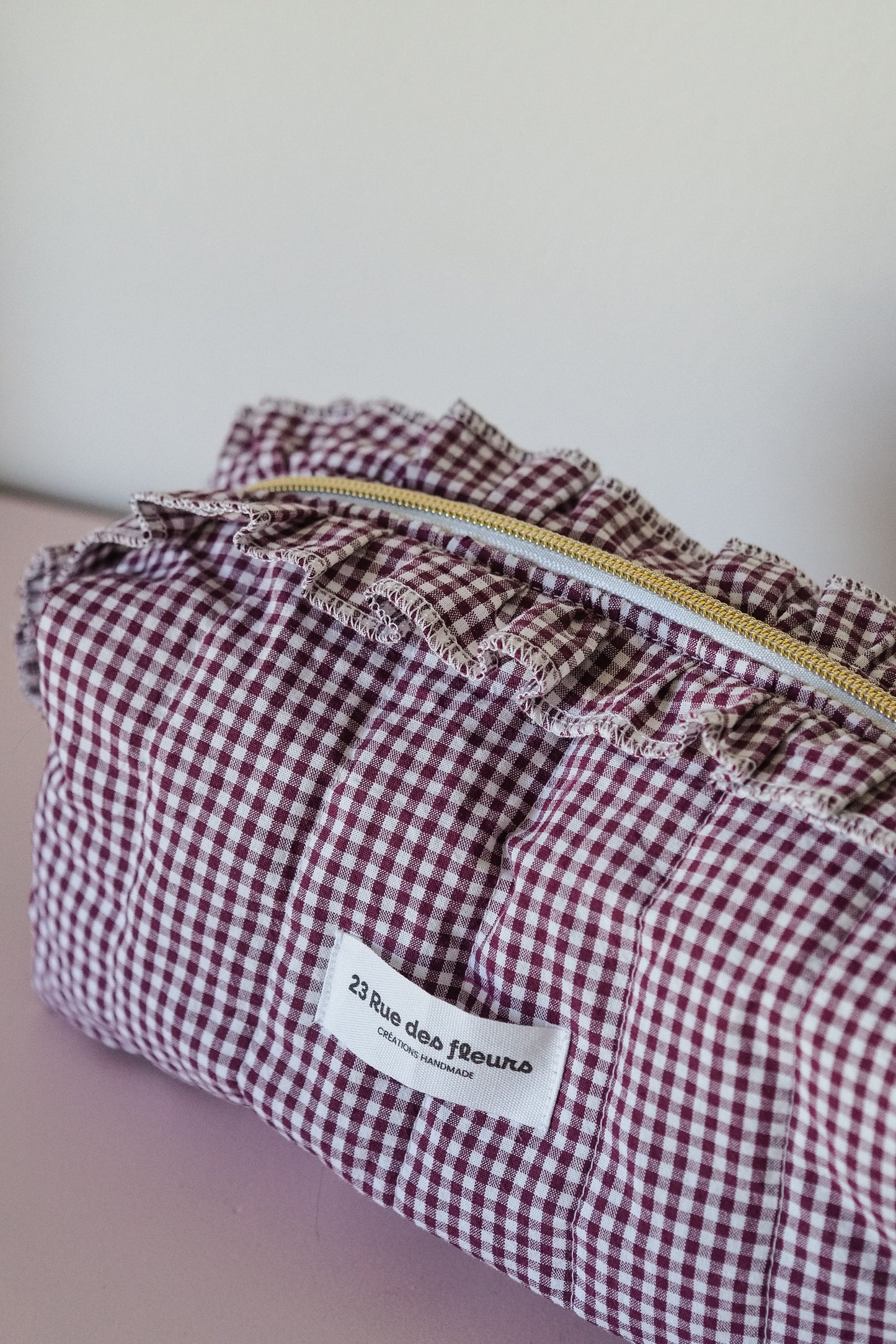 Trousse vichy Prune