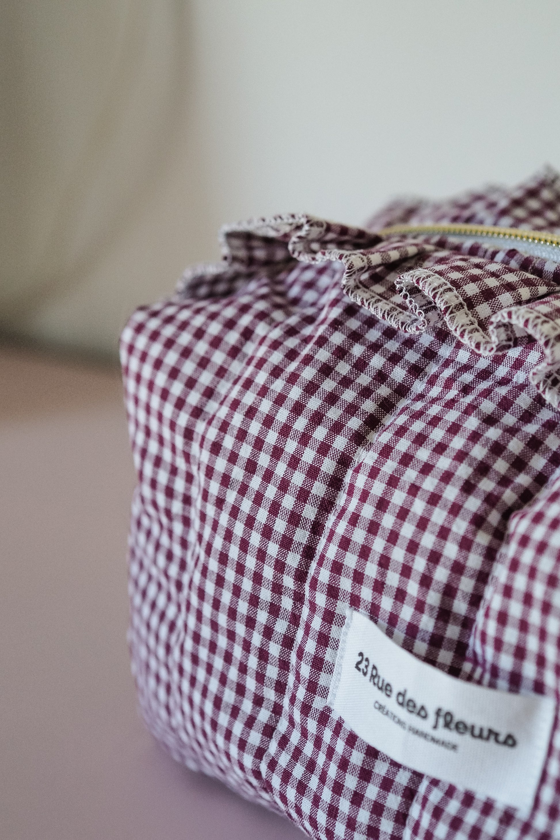 Trousse vichy Prune