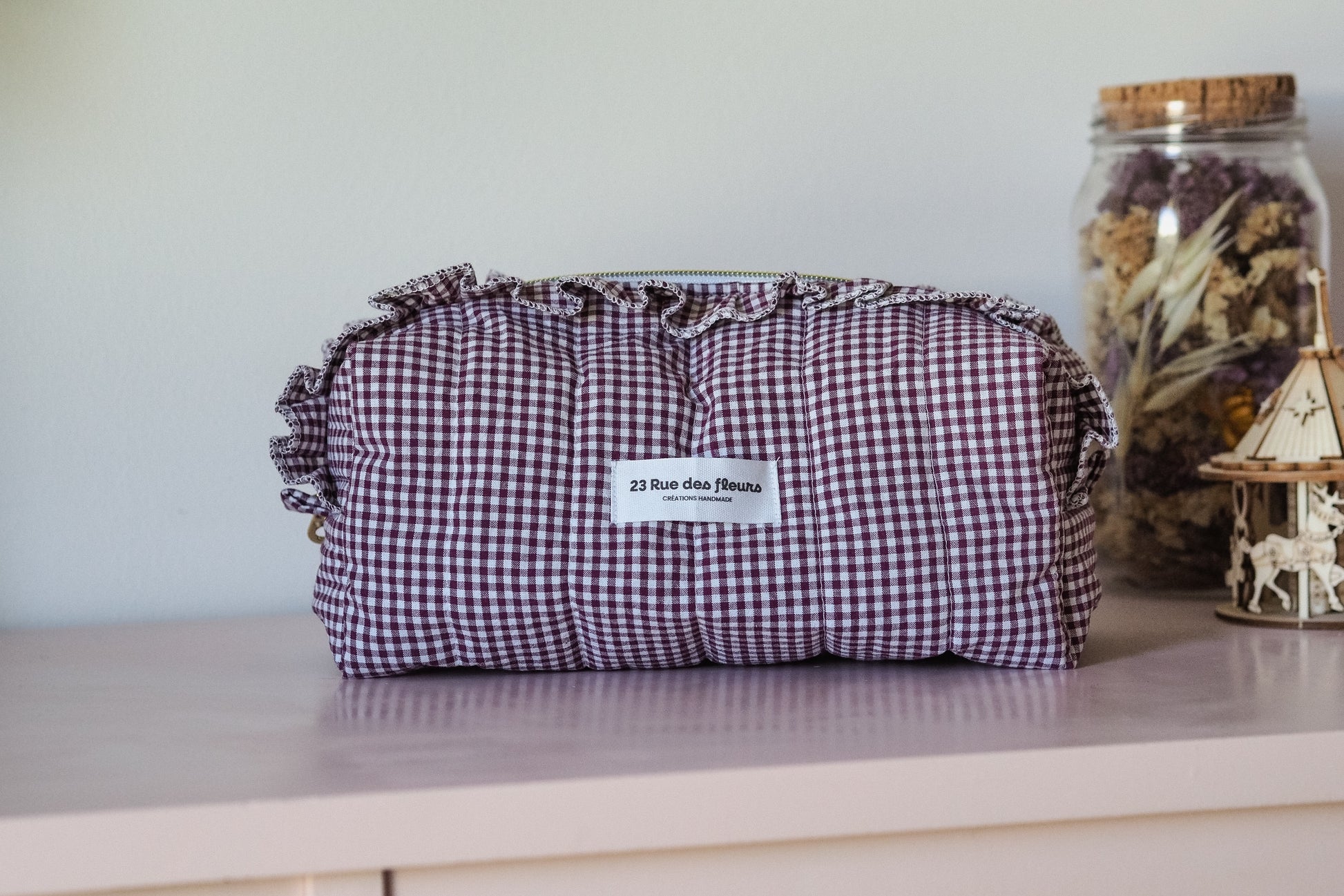 Trousse vichy Prune