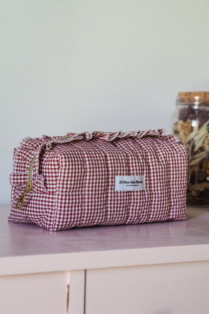 Trousse vichy Terracotta