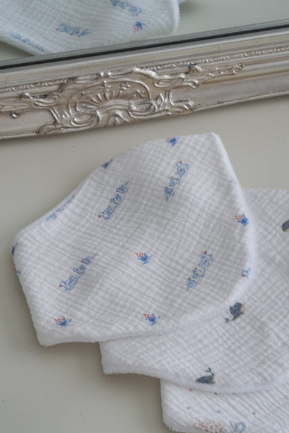 bavoir bandana les petits canards gaze de coton
