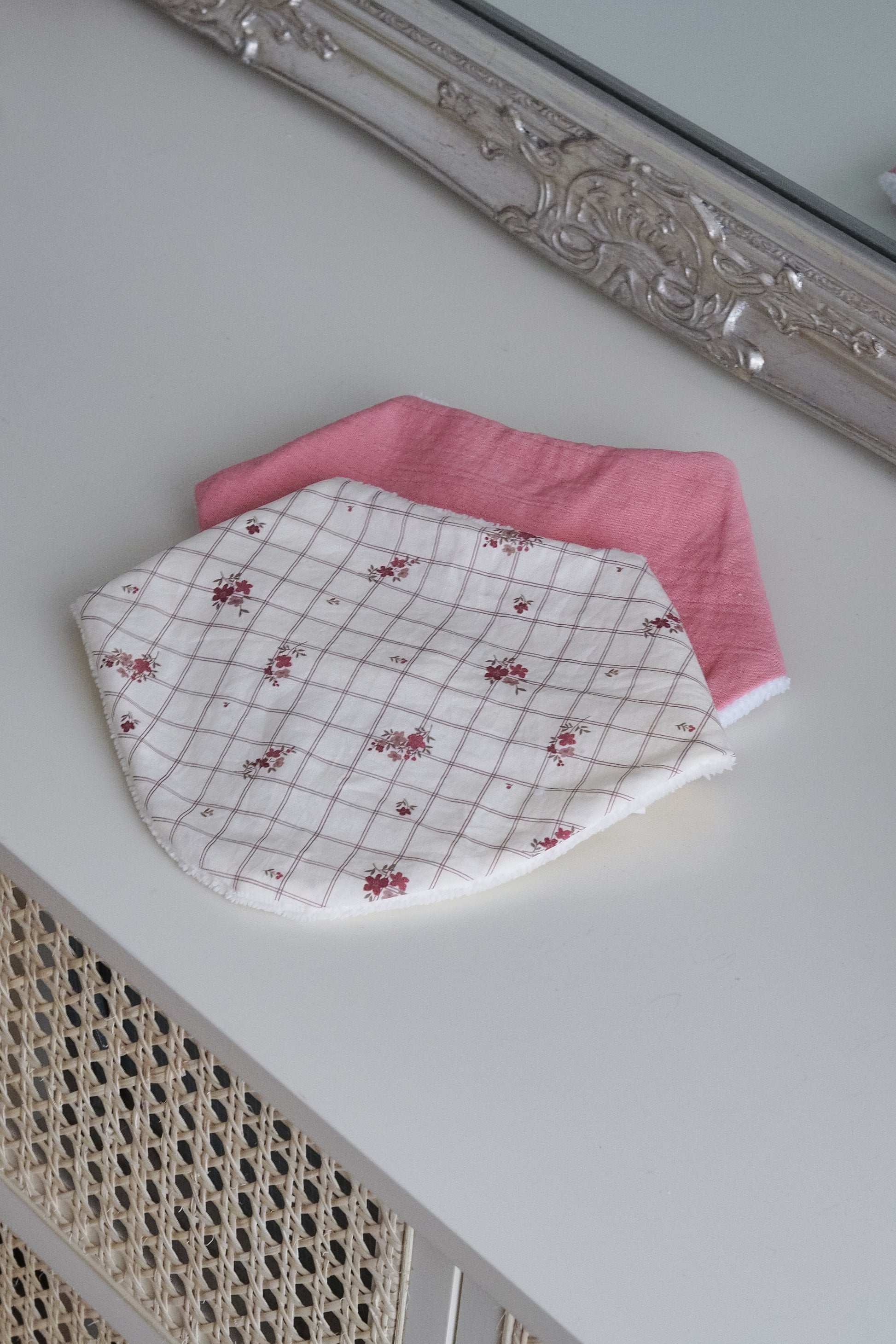 bavoir bandana pretty bloom coton