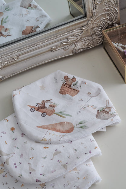 bavoir bandana reve de lapin en coton