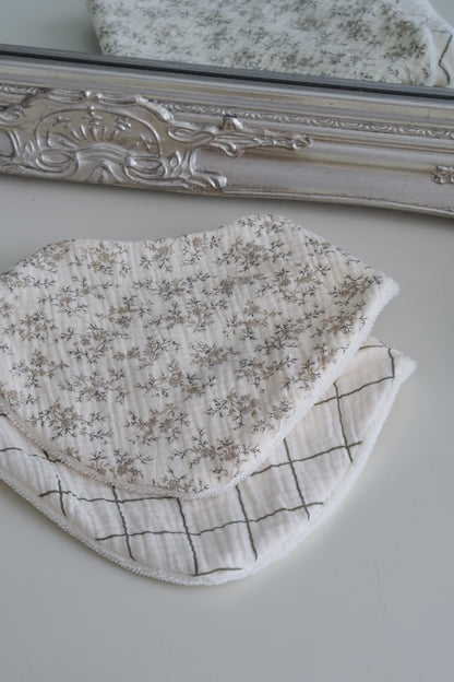 bavoir bandana verveine gaze de coton