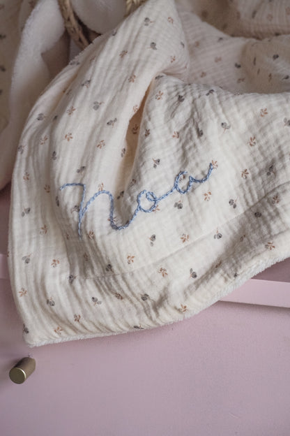 jolie couverture en eponge bambou et gaze de coton