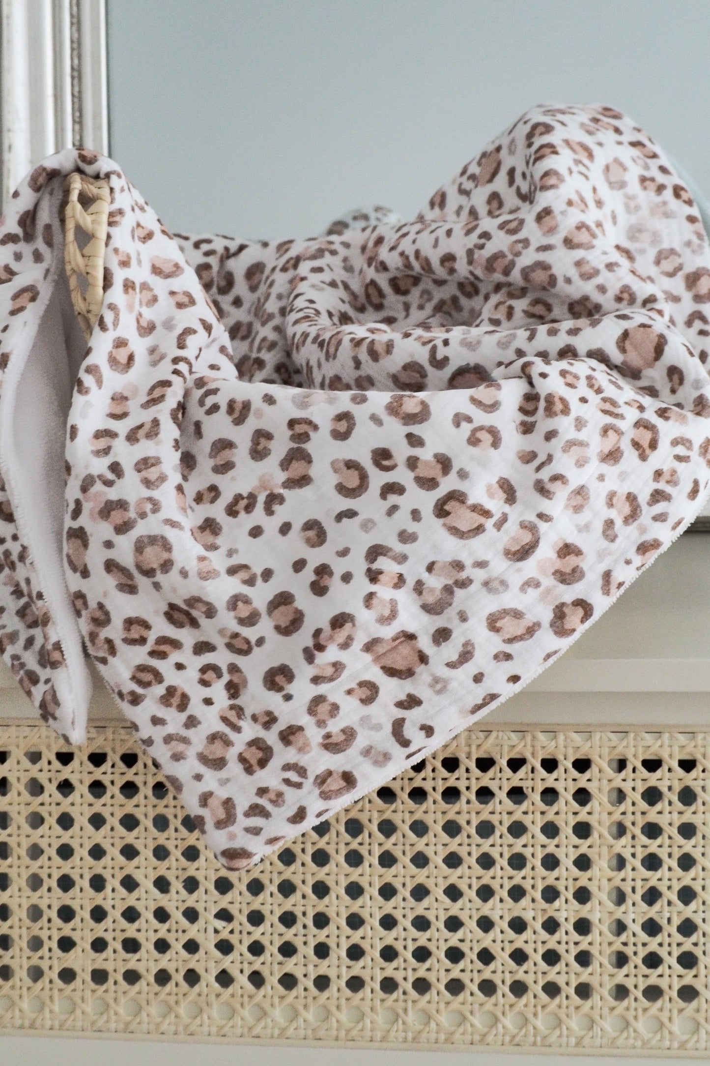jolie couverture en eponge bambou et gaze de coton