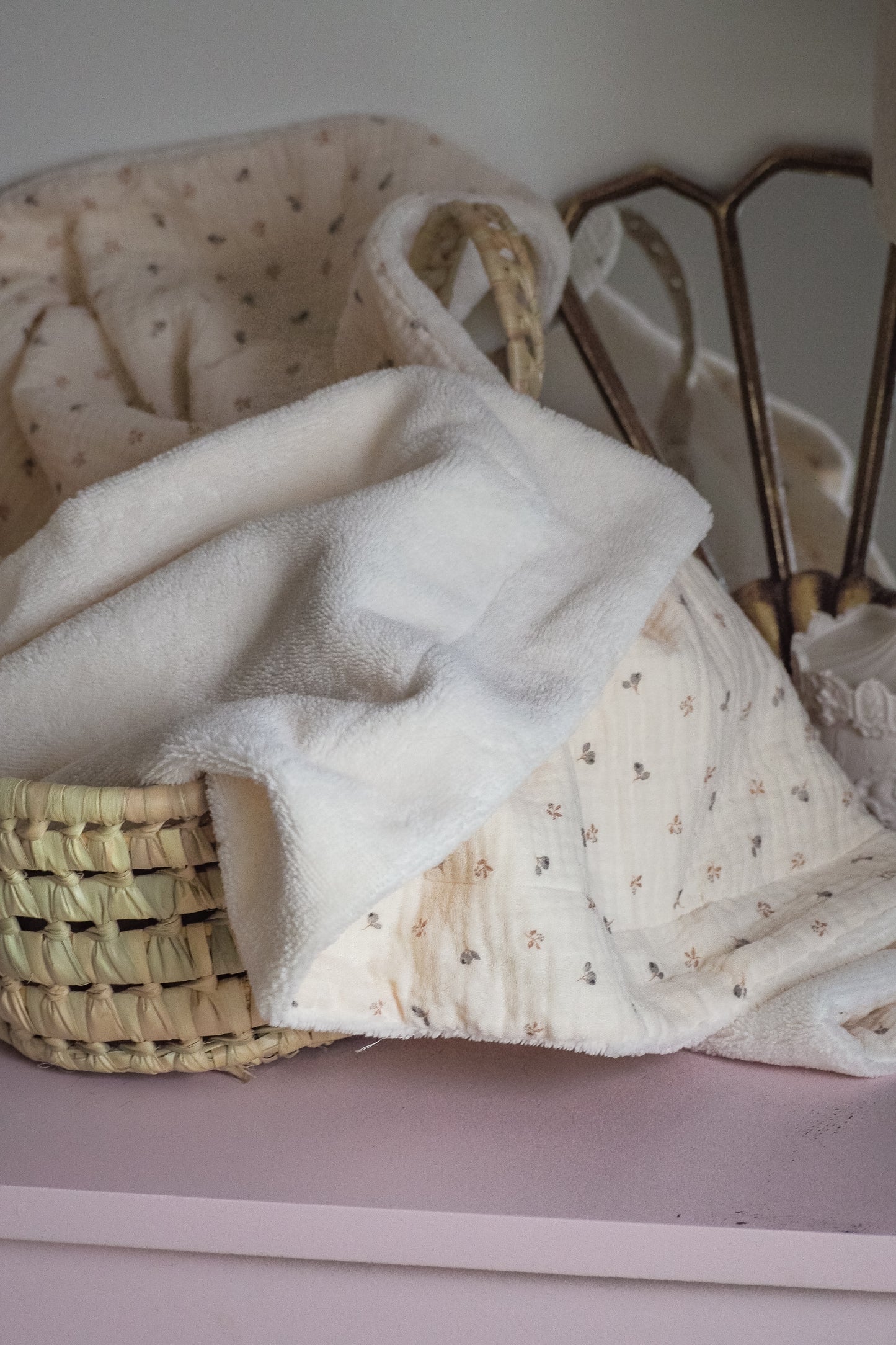 jolie couverture en eponge bambou et gaze de coton
