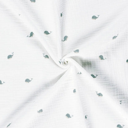 double gaze de coton baleine