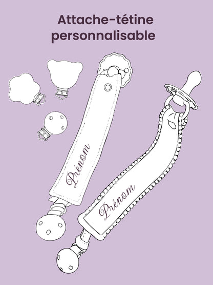 Attache tétine personnalisable