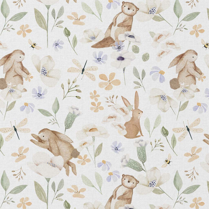 tissu-cretonne-coton-bloom and bunny-oeko-tex