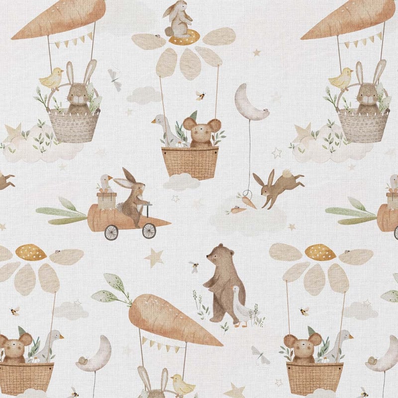 tissu-cretonne-coton-reve de lapin oeko-tex