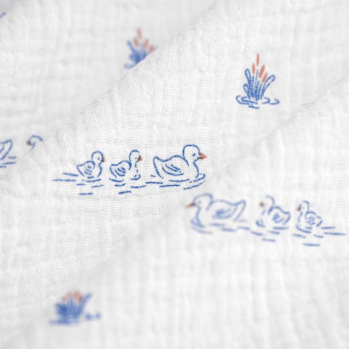 tissu double gaze les petits canards